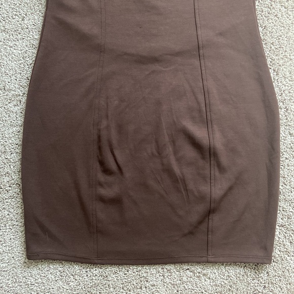 Wild Fable • Dark Brown Corset Knit Bodycon Mini Dress - Picture 7 of 12